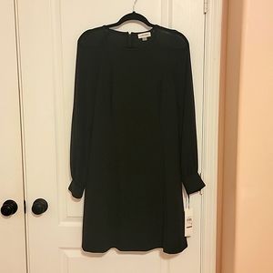 NWT Sheer Sleeves, Calvin Klein black, A-line dress